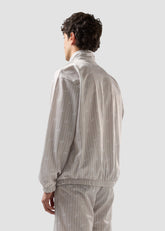 Pinstripe Jacket with All-Over Logo - ALL FULL PRICE | GCDS