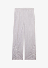 Pinstripe Track Pants with All-Over Logo - ALL FULL PRICE | GCDS