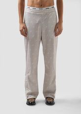 Pinstripe Track Pants with All-Over Logo - ALL FULL PRICE | GCDS