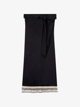 Mini abito in satin nero e fiocco - Abbigliamento Donna | GCDS