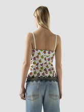 Top a fascia con stampa "Apple" all over e fiocco - Abbigliamento Donna | GCDS