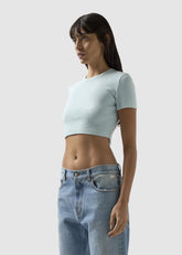 Ribbed Logo Lounge Crop T-shirt - ALL FULL PRICE | GCDS