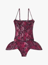 Body corsetto con stampa pitone - Nero | GCDS