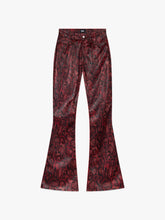Pantaloni con stampa pitone