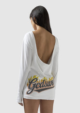 Abito corto con maniche lunghe e con stampa Riders - Abbigliamento Donna | GCDS