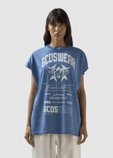 T-shirt smanicata con stampa "History" - Abbigliamento Donna | GCDS