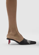 Cube Heel Mule - Black | GCDS