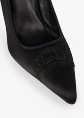 Cube Heel Mule - Black | GCDS