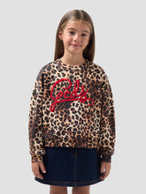 Felpa Crop Leopardata - Marrone | GCDS