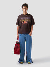 Oversized Cropped T-Shirt with Gothic Graphic - FULL PRICE ONLY | GCDS