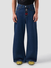 Wide-Leg Denim Trousers with Logo - FULL PRICE ONLY | GCDS