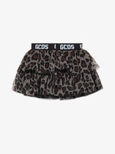 Gonna leopardata in tulle - Marrone | GCDS