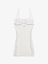Medusa Knitted Dress - Optic White | GCDS