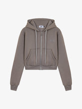 Lounge Zip Hoodie with Logo - December Sky | GCDS