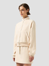 Giacca con Zip Logo Lounge - Avorio | GCDS