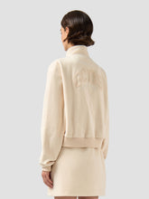 Giacca con Zip Logo Lounge - Avorio | GCDS