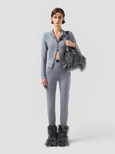 Felpa Zip con Logo - Grigio | GCDS