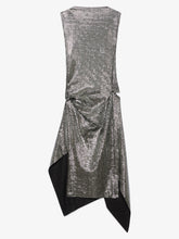 Abito Drappeggiato Asimmetrico in Sparkling Jersey - Abbigliamento Donna | GCDS