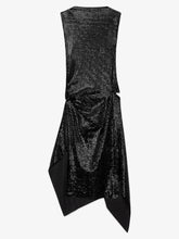 Abito Drappeggiato Asimmetrico in Sparkling Jersey - Abbigliamento Donna | GCDS