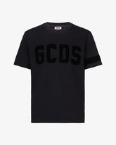 Gcds Logo Velvet T-Shirt - Black | GCDS