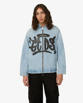 Gcds Graffiti Harrington Denim Jacket - ALL PRODUCT DISCOUNT | GCDS