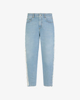 Ripped Wide Laser Denim Trousers - ALL PRODUCT DISCOUNT | GCDS