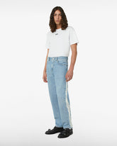 Ripped Wide Laser Denim Trousers - ALL PRODUCT DISCOUNT | GCDS