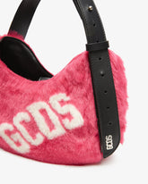 Comma Small Faux Fur Logo Hobo Bag - ALL PRODUCT DISCOUNT | GCDS