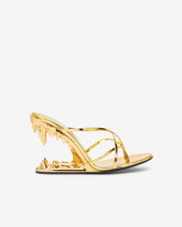 Morso Thong Sandals - Gold | GCDS