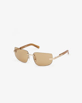 GD0052 Rectangular Sunglasses - Gold | GCDS
