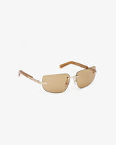 GD0052 Rectangular Sunglasses - Gold | GCDS