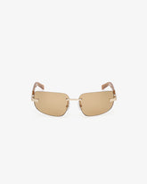 GD0052 Rectangular Sunglasses - Gold | GCDS