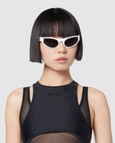 GD0024 CAT-EYE SUNGLASSES - Bianco | GCDS