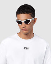 GD0024 CAT-EYE SUNGLASSES - Bianco | GCDS