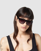 GD0025 GEOMETRIC SUNGLASSES - Black | GCDS