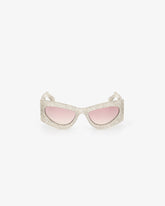 GD0036 Cat-eye Sunglasses - White | GCDS