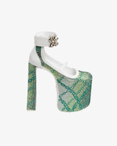 Crystal divine heels - Green | GCDS