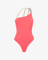 Bling one shoulder swimsuit - ALL PRODUCT DISCOUNT | GCDS