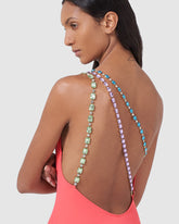 Bling one shoulder swimsuit - ALL PRODUCT DISCOUNT | GCDS
