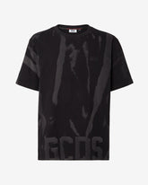 Gcds Low Band Printed Regular T-Shirt - Black | GCDS
