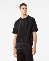 Gcds Low Band Printed Regular T-Shirt - Black | GCDS