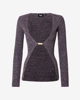 Lurex Melange Logo Clip Cardigan - ALL PRODUCT DISCOUNT | GCDS