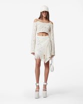 Gcds Monogram Macramé Skirt - OffWhite | GCDS