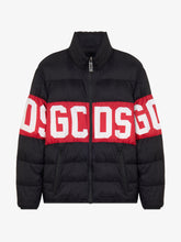 Down Jacket with Band Logo - Black | GCDS