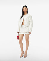 Tweed Leather Mini Skirt - ALL PRODUCT DISCOUNT | GCDS