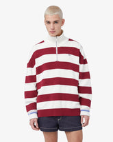 Striped Logo Mockneck Sweater - Archive | GCDS