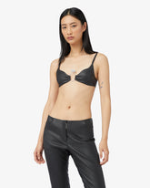 Hoop Leather Bra - Abbigliamento Donna | GCDS