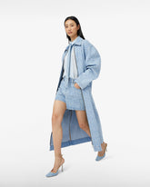 Belted Monogram Denim Dress - LightBlue | GCDS