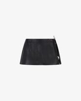 Hoop Leather Mini Skirt - Archive | GCDS