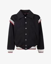 Collared Jersey Logo Bomber - Men